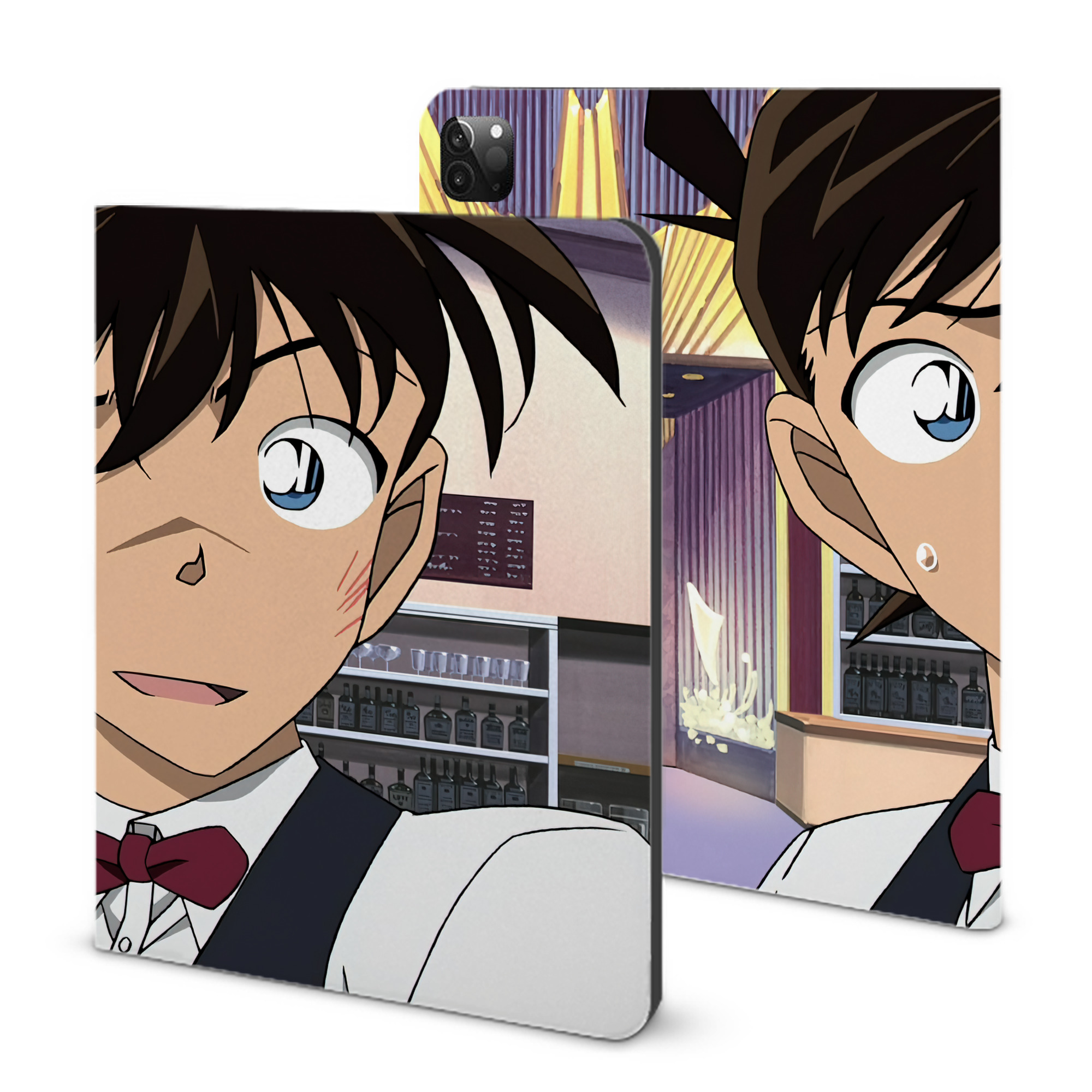 （画像用） 名探偵コナン Detective Conan IPadケース ペンホルダー付き ブックスタイルデザイン